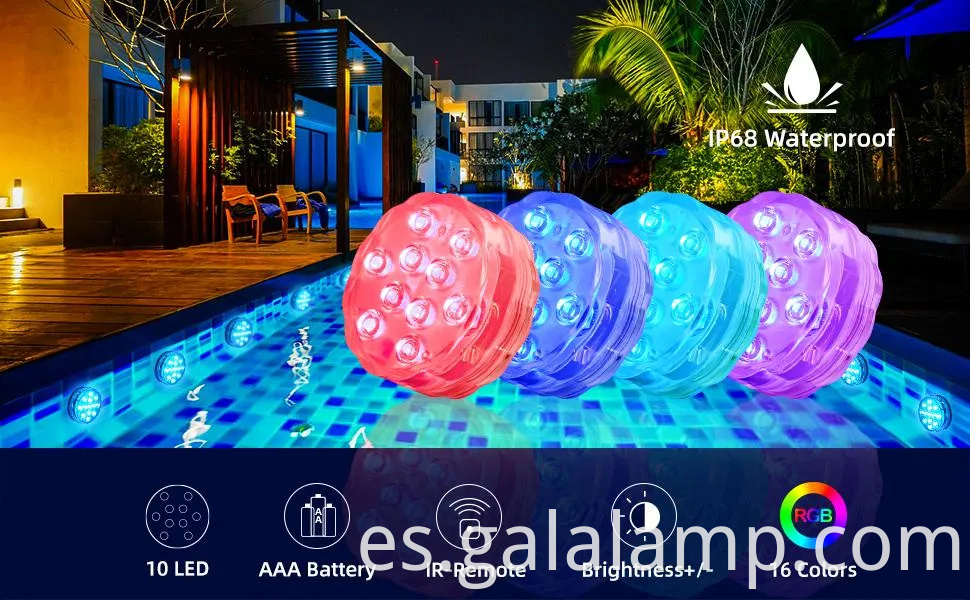 Luces de disco LED vibrantes para fiestas de piscina inolvidables